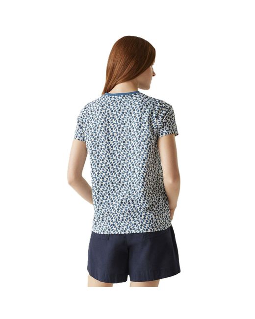 Regatta Blue Orla Kiely Easy-To-Wear Cotton T-Shirt Tee Top