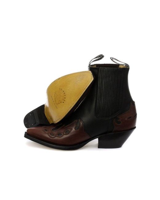 Grinders Black Leather Western Boots- Arizona Lo