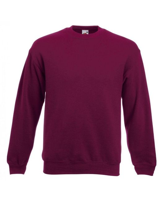Fruit Of The Loom Premium 70/30 Set-in Sweater (bordeaux) in het Purple