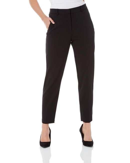 Roman Black Straight Leg Stretch Trouser