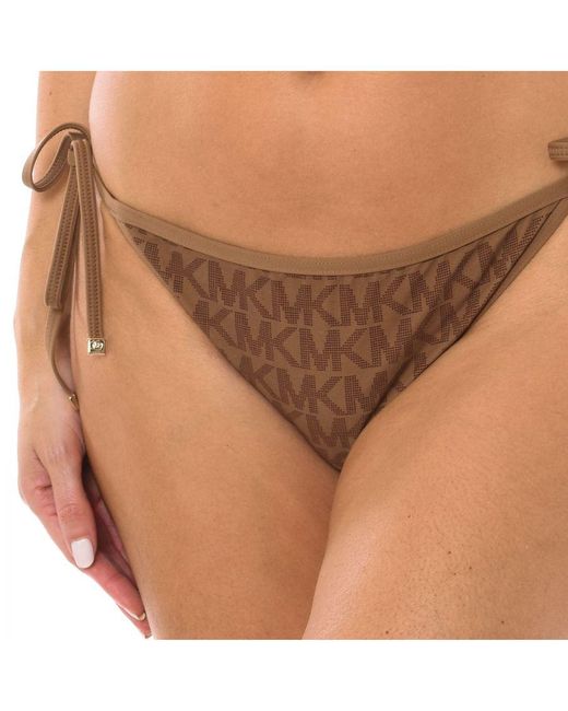 Michael Kors Brown Bikini Panties With Ties Mm2n504 Women