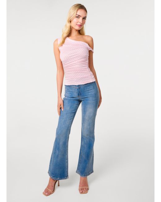 Pink Vanilla Pink Stripe Asymmetric Top
