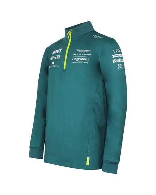 Aston Martin Green Cognizant F1 Official Team Midlayer Top Cotton for men