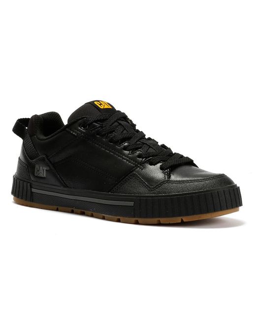 Caterpillar Black Axiom Leather Lace-Up Shoes for men