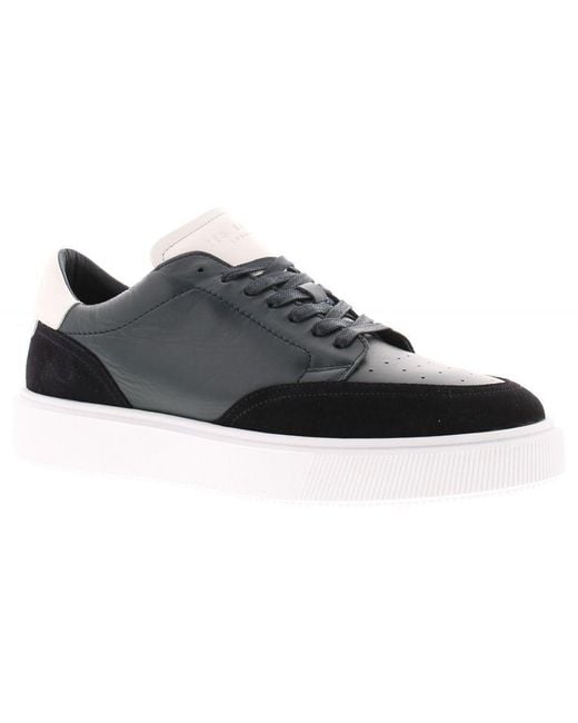 Ted Baker Black Trainers Lace Up Luigis Suade Leather Chunky Sole Leather (Archived) for men