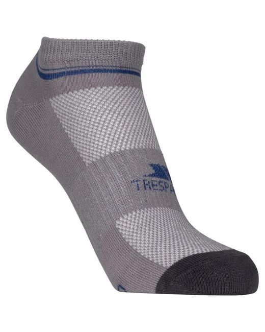 Trespass Gray Adults Isolate Coolmax Trainer Sock (Pack Of 2) /Dark)