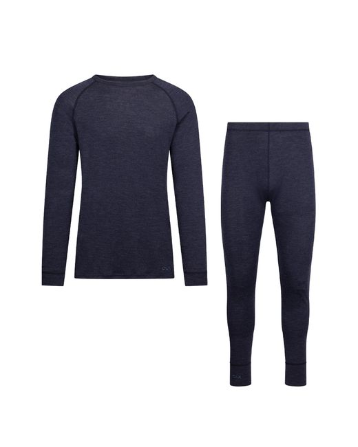 DLX Blue Adult Demian Base Layer Set Marl)