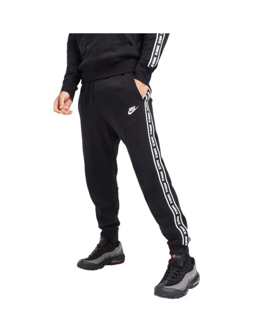 Nike Black Aries Club Tape Joggers for men