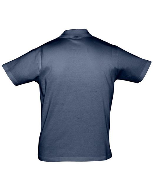 Sol's Blue Prescott Jersey Short Sleeve Polo Shirt (French) for men