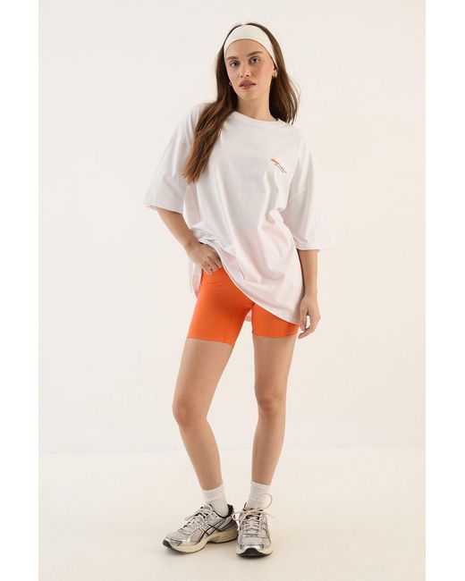 DSGN Studio Brown Outdoors Printed Oversized T-Shirt