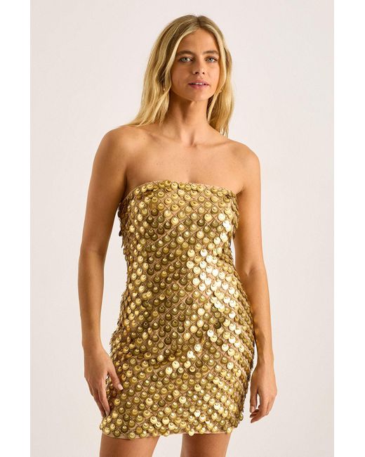 nastygal yellow sequin dress Nasty Gal Star Sequin Dress by Nasty Gal