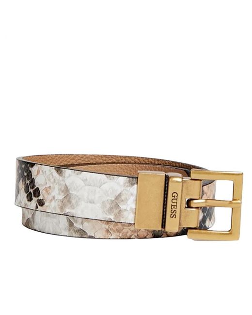 Guess Riem Woman Abey Omkeerbare Python in het White