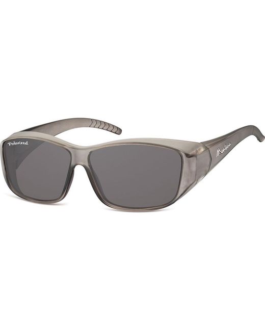 Montana Gray Rectangle Fit Over Matte Smoke Polarized Fo4