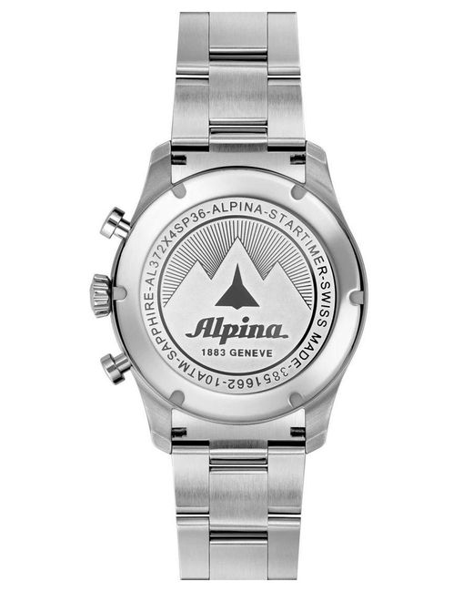 Alpina Gray Startimer Pilot Watch Al-372Bw4S26B Stainless Steel (Archived) for men