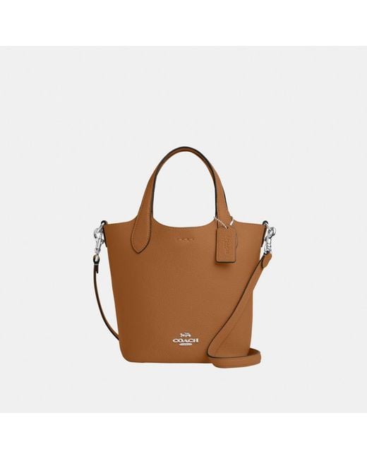 COACH Brown Hanna Bucket Bag