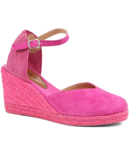 Jones Bootmaker Pink Arabella Wedge Sandals