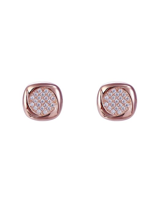 Orphelia Pink 'Amalia' 925 Sterling Stud Earrings