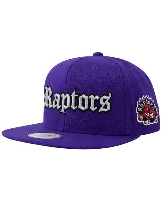 Mitchell & Ness Purple Nba Toronto Raptors Old English Faded Cap