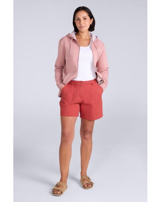 Mountain Warehouse Red 'Bayside' Shorts Uv Protect Max Breathable Summer Casual Comfy Bottoms Cotton
