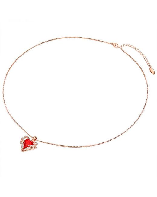 Rafaela Donata Red Embellished With Swarovski Crystals Necklace