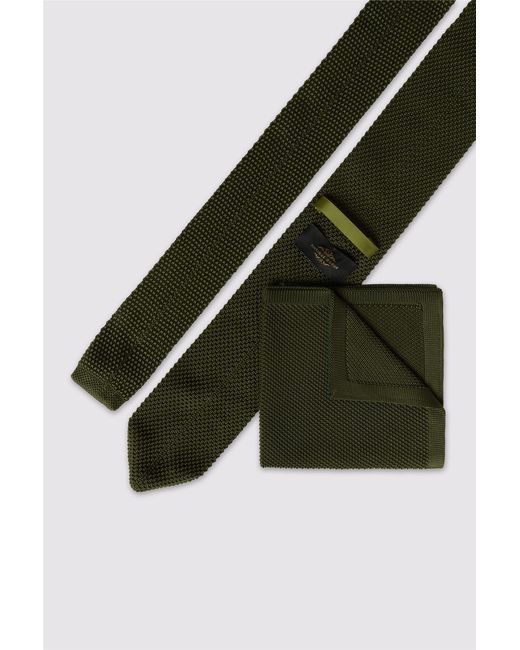 Antique Rogue Green Textured Knitted Tie for men