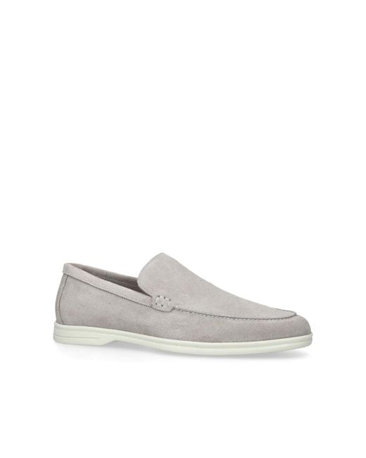 Steve Madden Gray Leather Mayne Loafers for men