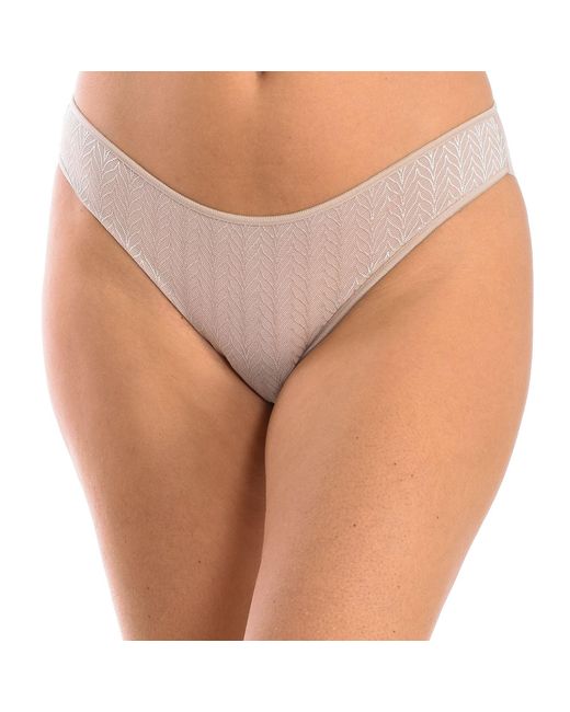 Selene Natural Micro Tulle Bikini Bottom With Herringbone Design For Model 3095. Elegant, Soft And A Perfect Fit