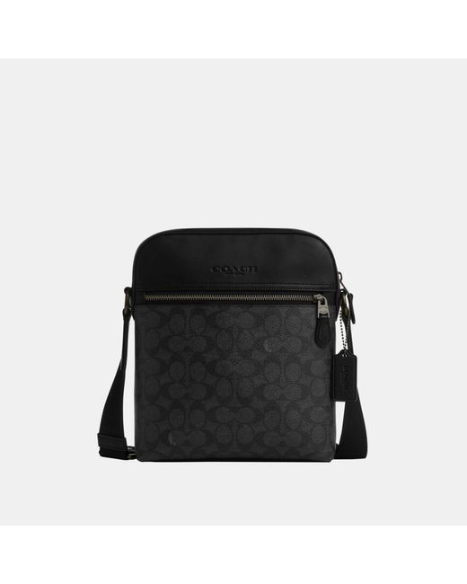 COACH Black Houston Flight Bag for men