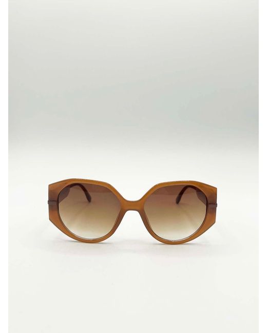 SVNX Natural Round Circle Sunglasses