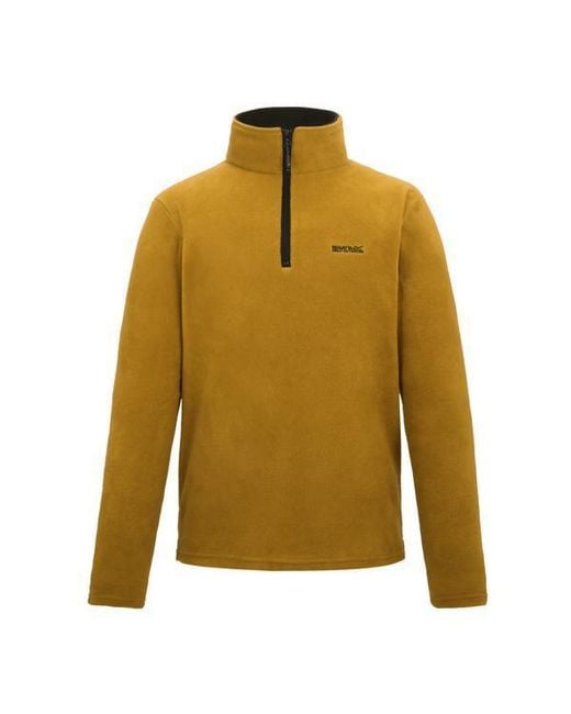 Regatta Yellow Great Outdoors Thompson Half Zip Fleece Top (Wood) for men