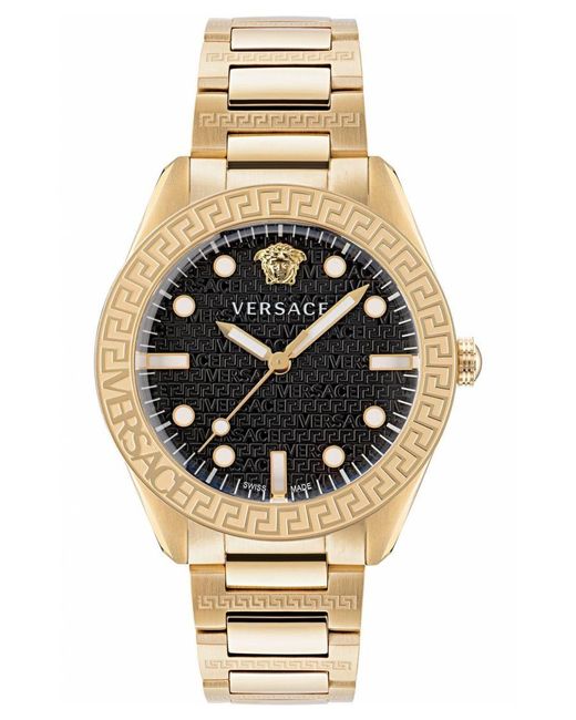 Versace Greca Dome Gold Watch Ve2t00522 Stainless Steel in Metallic for ...