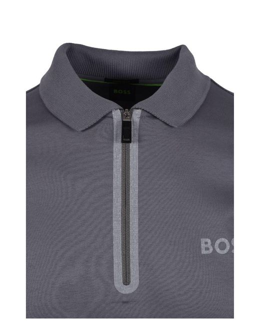 Boss Blue Boss Plisy Mirror Polo Shirt Medium for men