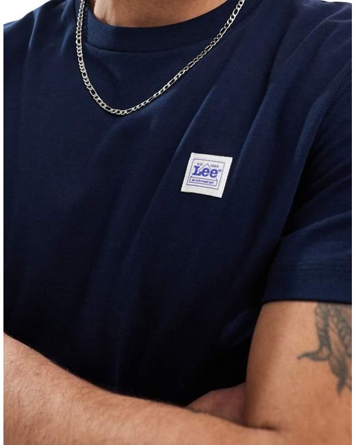 Lee Jeans Blue Workwear Relaxed Fit T-Shirt for men