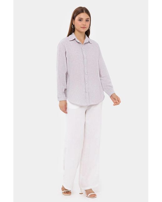 Hiccup Purple Buttoned Long Sleeve Relaxed Shirt