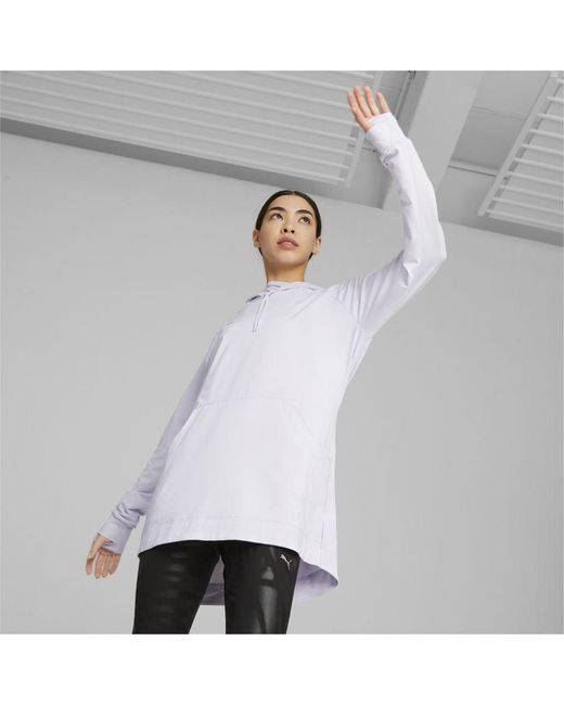 PUMA Modest Activewear Training Hoodie in White Lyst UK
