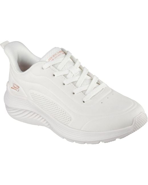 Skechers White Bobs Sports Squad Waves Just Wading Trainers
