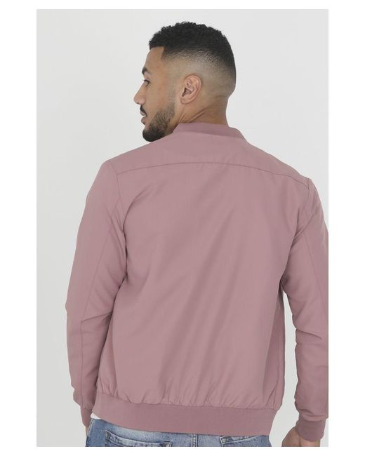 Brave Soul Pink 'Sanjay' Bomber Jacket for men