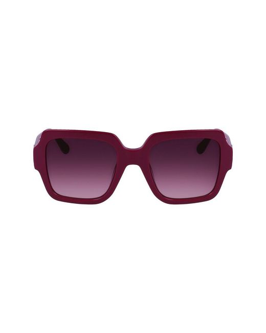 Karl Lagerfeld Purple Gray Acetate Sunglasses