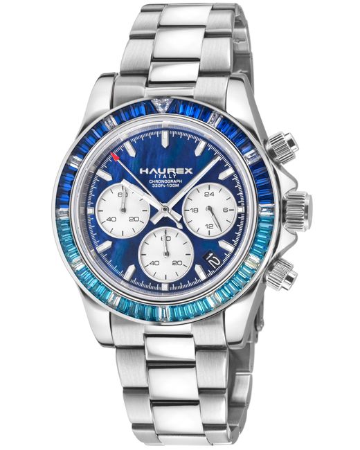 Haurex Italy Gray Arcobaleno 316L Stainless Steel Case, /Torq Bezel, Dial, Bracelet Watch for men