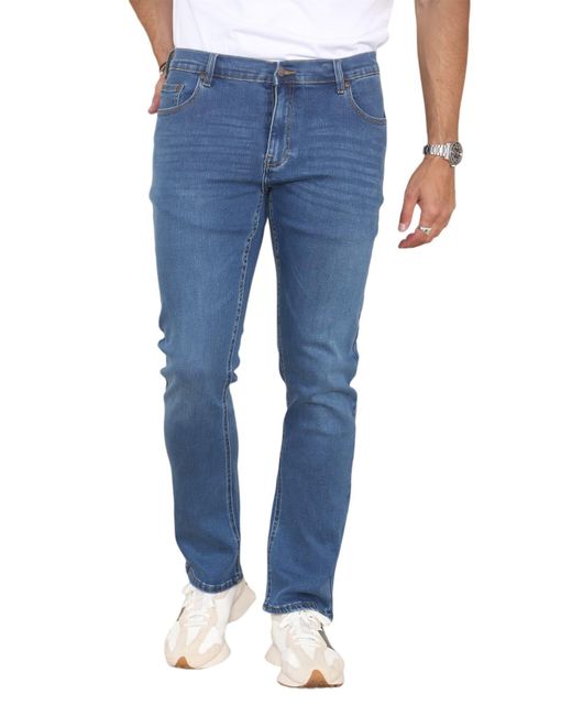 MYT Blue Straight Leg Jeans Hyper Stretch Denim for men