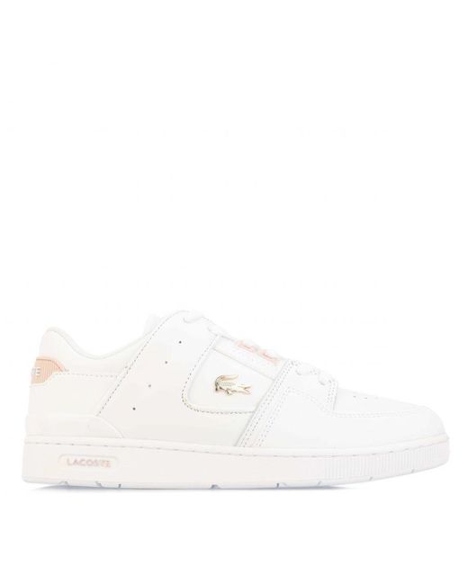 Lacoste White Womenss Court Cage Trainers