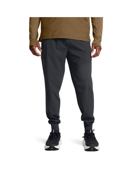 Under Armour Black Solid Patterned Trail Run Joggers for men