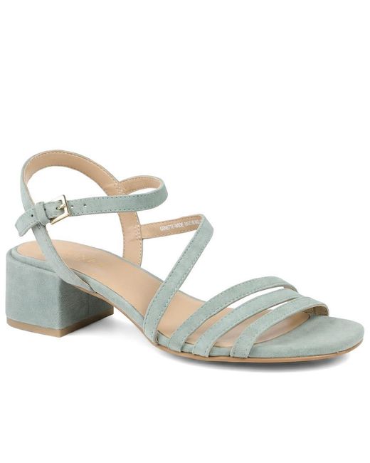 Jones Bootmaker Blue Ginette Wide-Fit Leather Sandals
