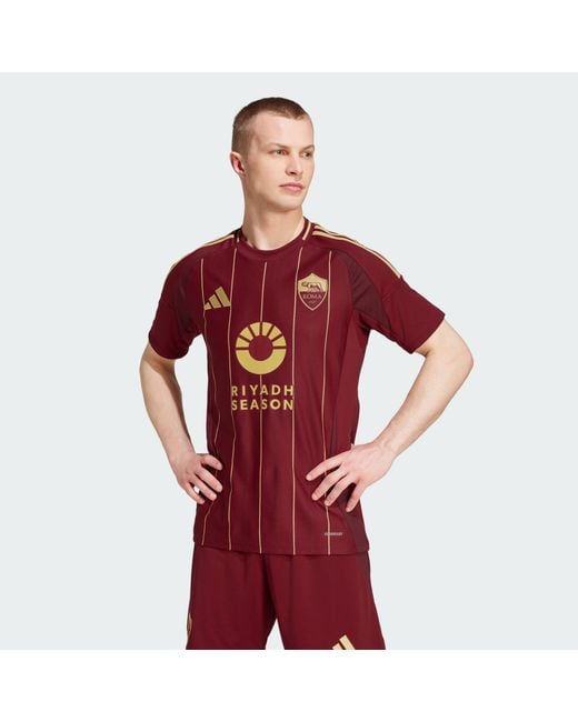 adidas Originals As Roma 24/25 Home Jersey in Red for Men | Lyst UK