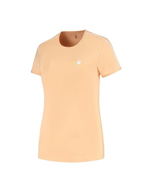 K-swiss Orange Swiss Crew Neck Regular Fit T-Shirt