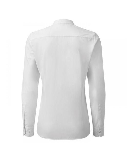 PREMIER White Ladies Grandad Collar Formal Shirt