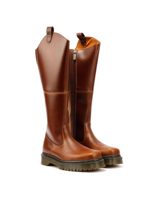 Dr. Martens Brown Dr. Martens Amaayah Hi Leather Tan Boots