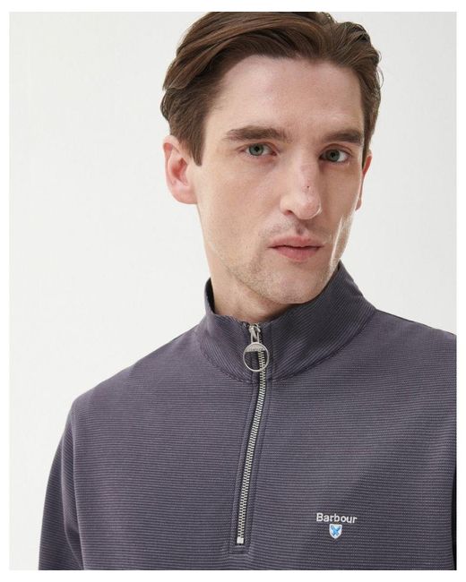 Barbour Blue Bradbury Half-zip Sweatshirt for men