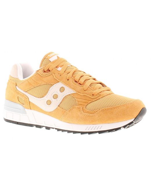 Saucony Natural Retro Trainers Shadow 500 Lace Up Mustard for men