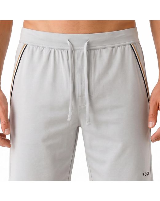 Boss Gray Cotton Sports Shorts 50545942 for men